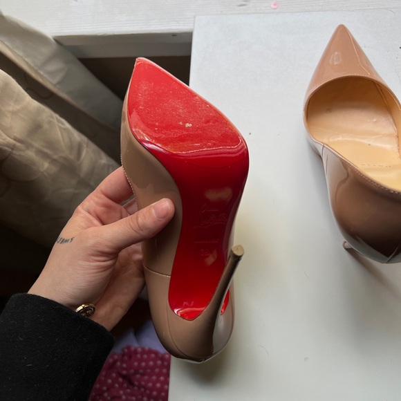 Louboutin 100mm patent leather heels - Picture 9 of 13